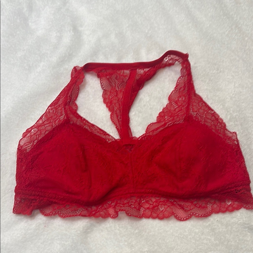 Elegant Red Lace Bralette
